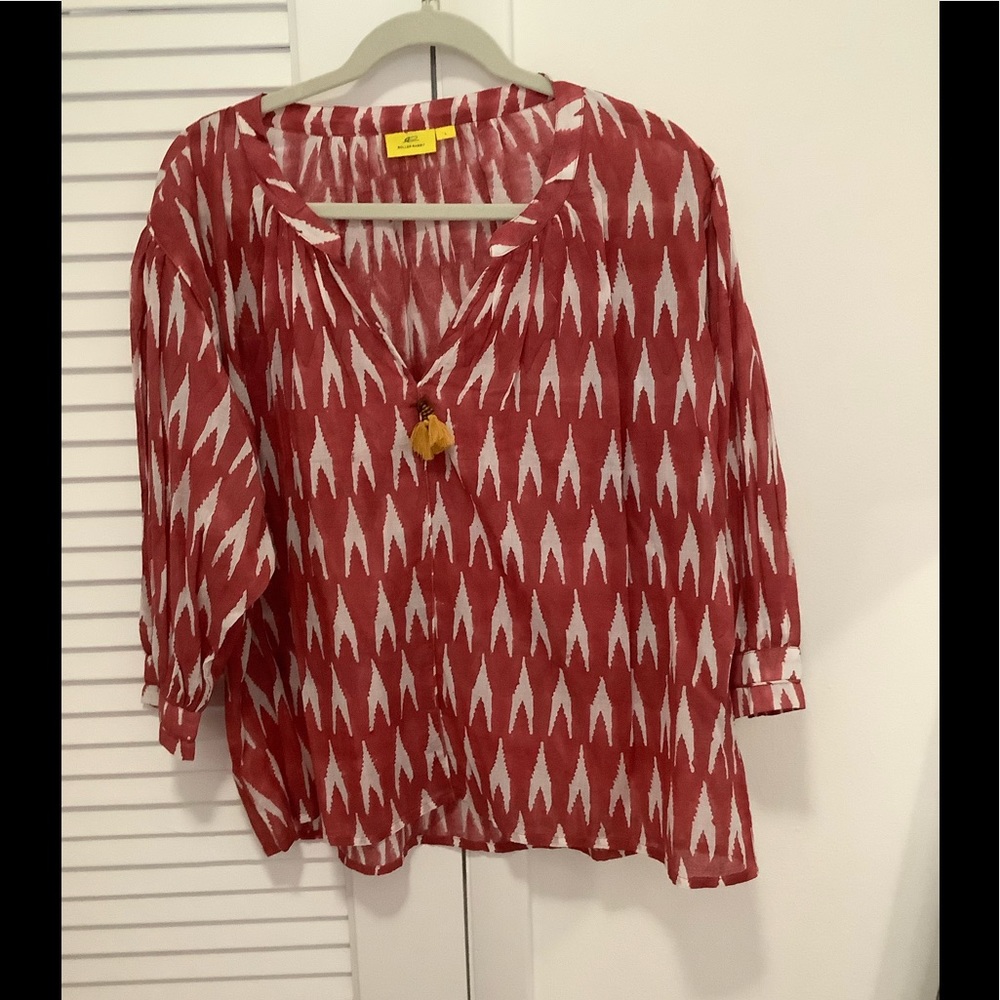 Roller rabbit Aztec print swing blouse